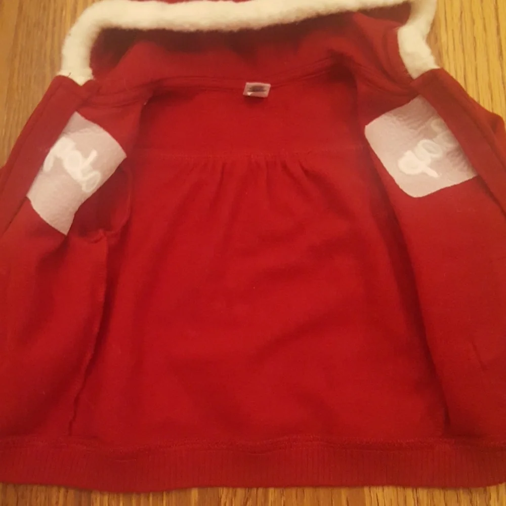 Vintage Baby Gap Hooded Sweatshirt w Fur Trim